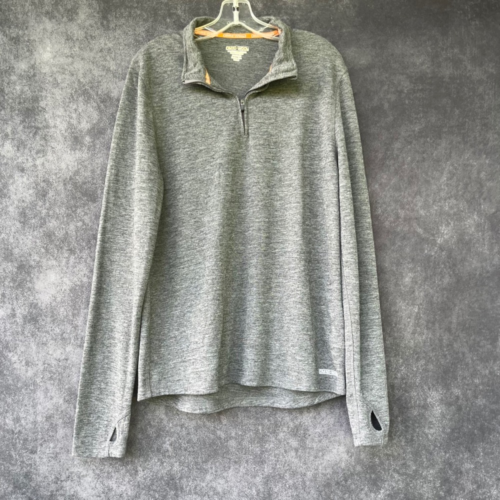 Omni-Wool Mens XL Quarter Zip Wool Blend‎ Gorpcore Hiking Performance Camping
